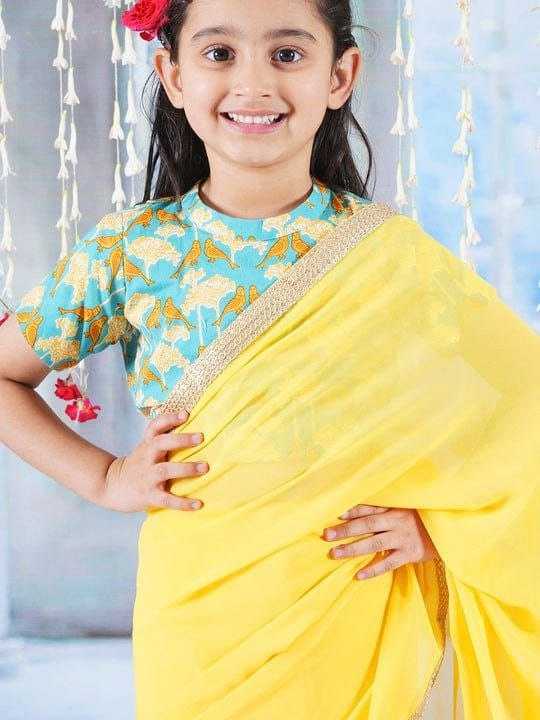 Ynf Dola Silk KESH505 006 Kids Wear Wholesale Kids Saree Dress Kids Traditional Outfits Kids Party Wear Ethnic Manufacturer- Kapda Export