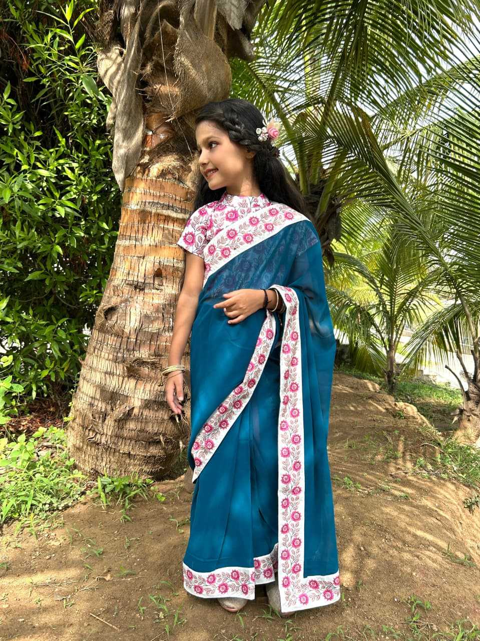 Ynf Dola Silk KESH505 013 Kids Wear Wholesale Kids Saree Dress Kids Festive Wear Kids Wedding Outfits Manufacturer- Kapda Export