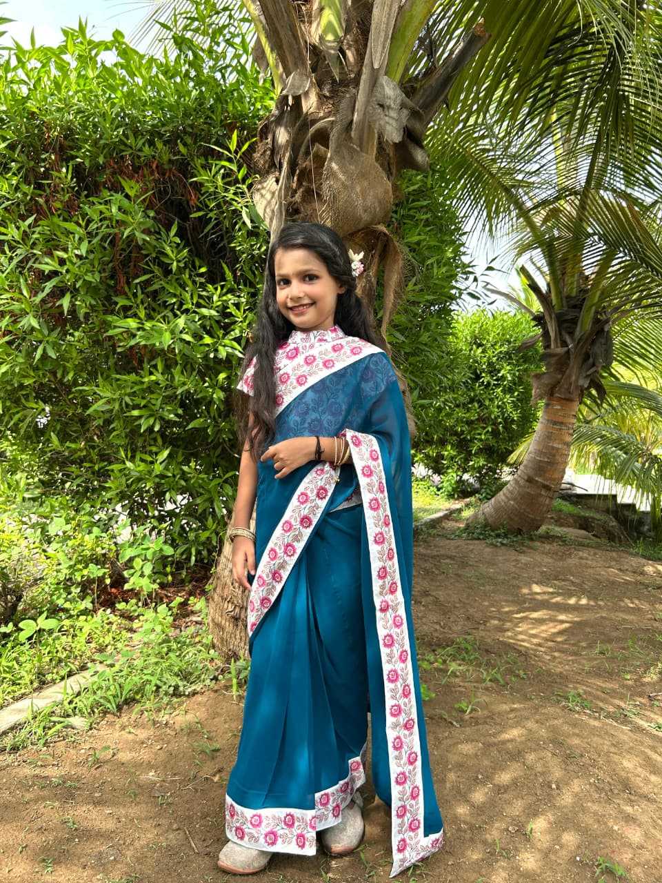 Ynf Dola Silk KESH505 013 Kids Wear Wholesale Kids Saree Dress Kids Festive Wear Kids Wedding Outfits Manufacturer- Kapda Export