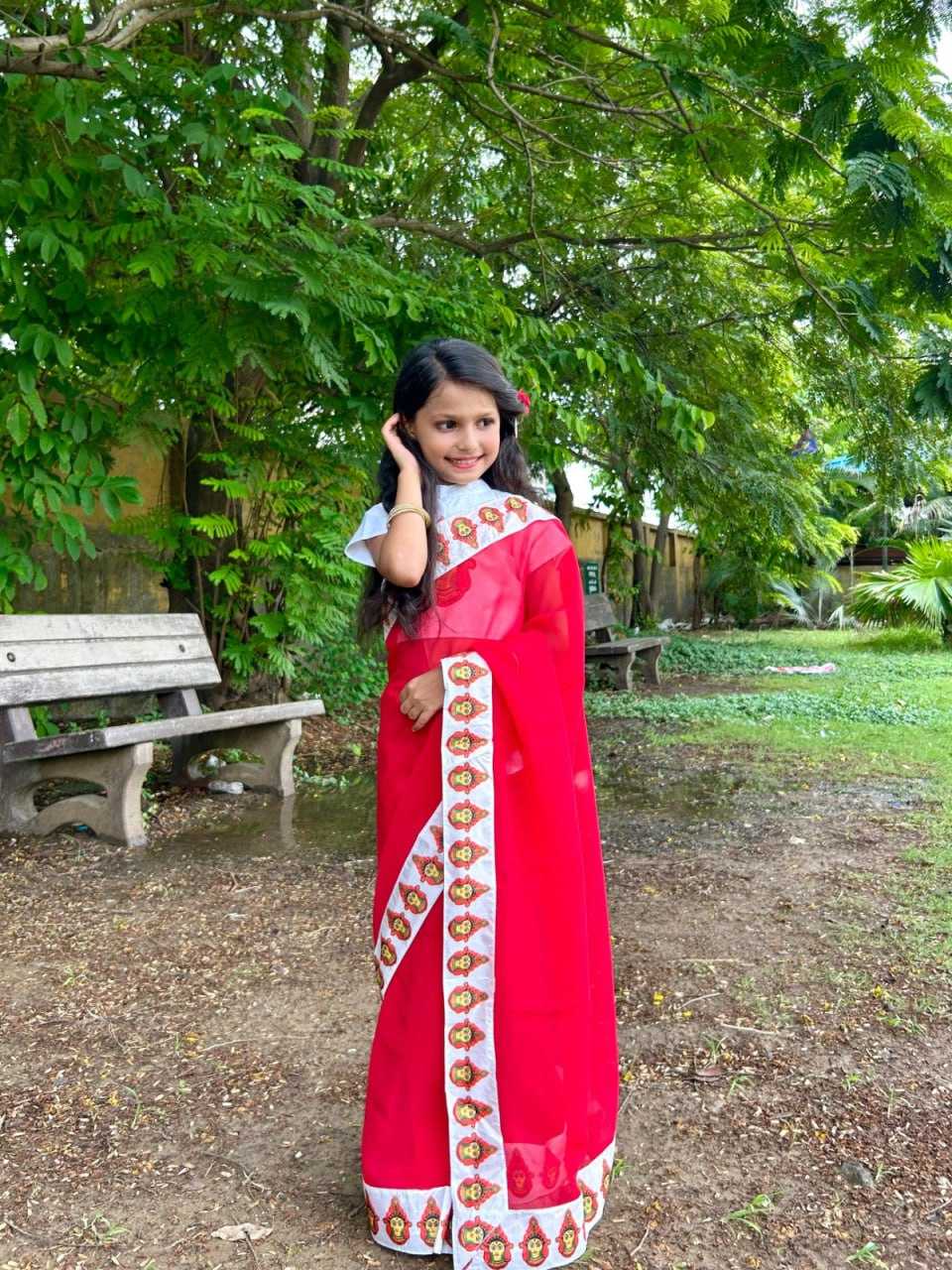 Ynf Dola Silk KESH505 014 Kids Wear Wholesale Kids Saree Dress Kids Festive Wear Kids Party Wear Ethnic Manufacturer- Kapda Export