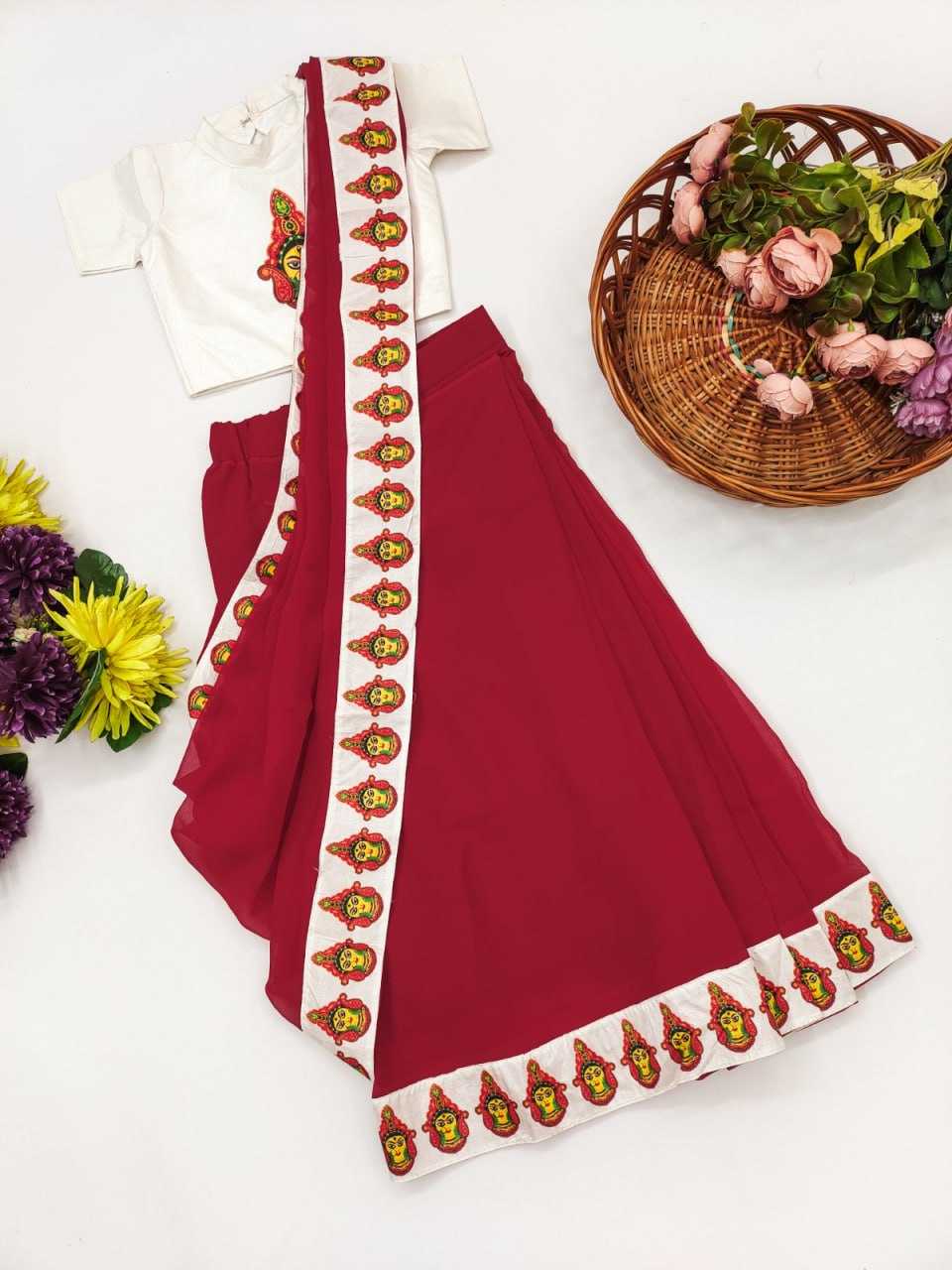 Ynf Dola Silk KESH505 014 Kids Wear Wholesale Kids Saree Dress Kids Festive Wear Kids Party Wear Ethnic Manufacturer- Kapda Export