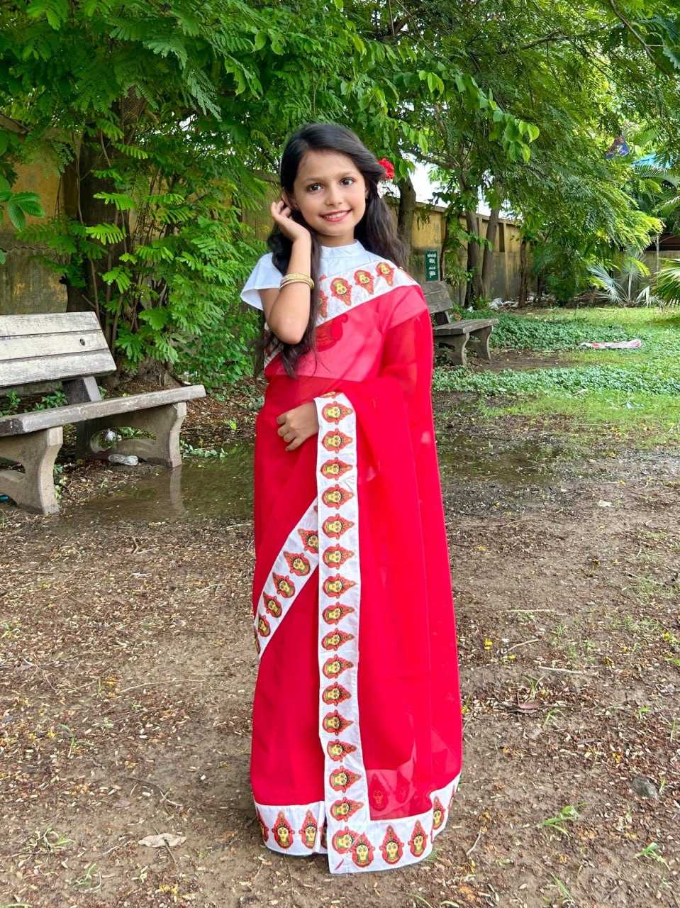 Ynf Dola Silk KESH505 014 Kids Wear Wholesale Kids Saree Dress Kids Festive Wear Kids Party Wear Ethnic Manufacturer- Kapda Export