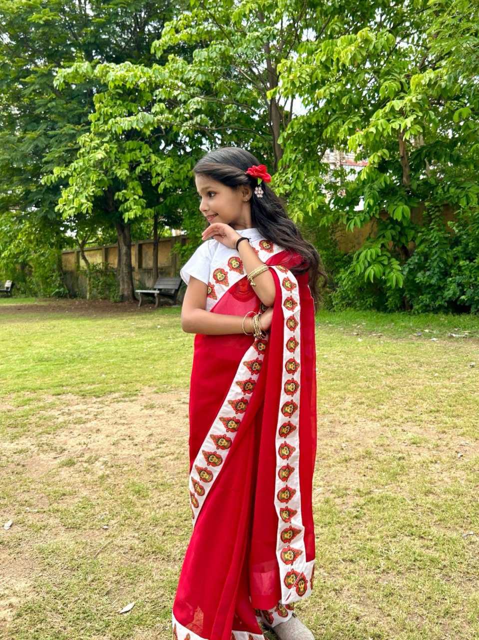 Ynf Dola Silk KESH505 014 Kids Wear Wholesale Kids Saree Dress Kids Festive Wear Kids Party Wear Ethnic Manufacturer- Kapda Export