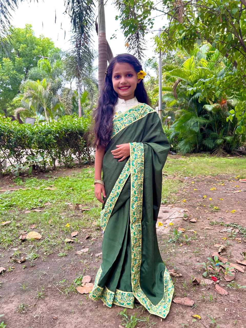 Ynf Dola Silk KESH505 018 Kids Wear Wholesale Kids Saree Dress Kids Festive Wear Kids Party Wear Ethnic Manufacturer- Kapda Export