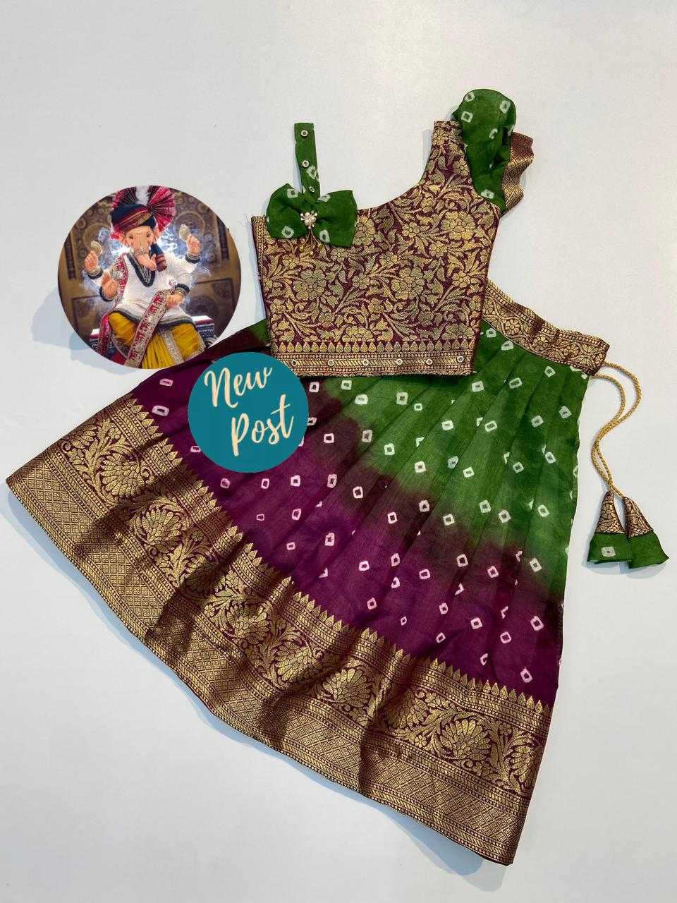 Ynf Dola Silk RIN235 Prachi Kids Wear Wholesale Kids Traditional Outfits Indian Wear For Kids Kids Lehenga Choli Manufacturer- Kapda Export