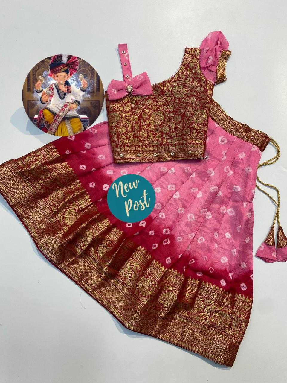 Ynf Dola Silk RIN235 Prachi Kids Wear Wholesale Kids Traditional Outfits Indian Wear For Kids Kids Lehenga Choli Manufacturer- Kapda Export