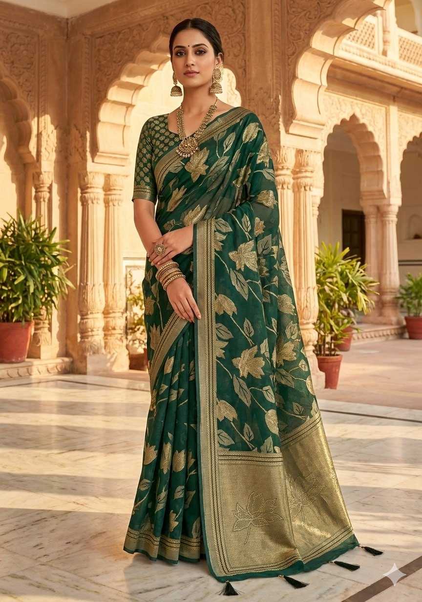 Ynf Dull Moss KESH441 Chandrakala 1 Sarees Wholesale Fancy Sarees Printed Sarees Brasso Sarees Manufacturer- Kapda Export