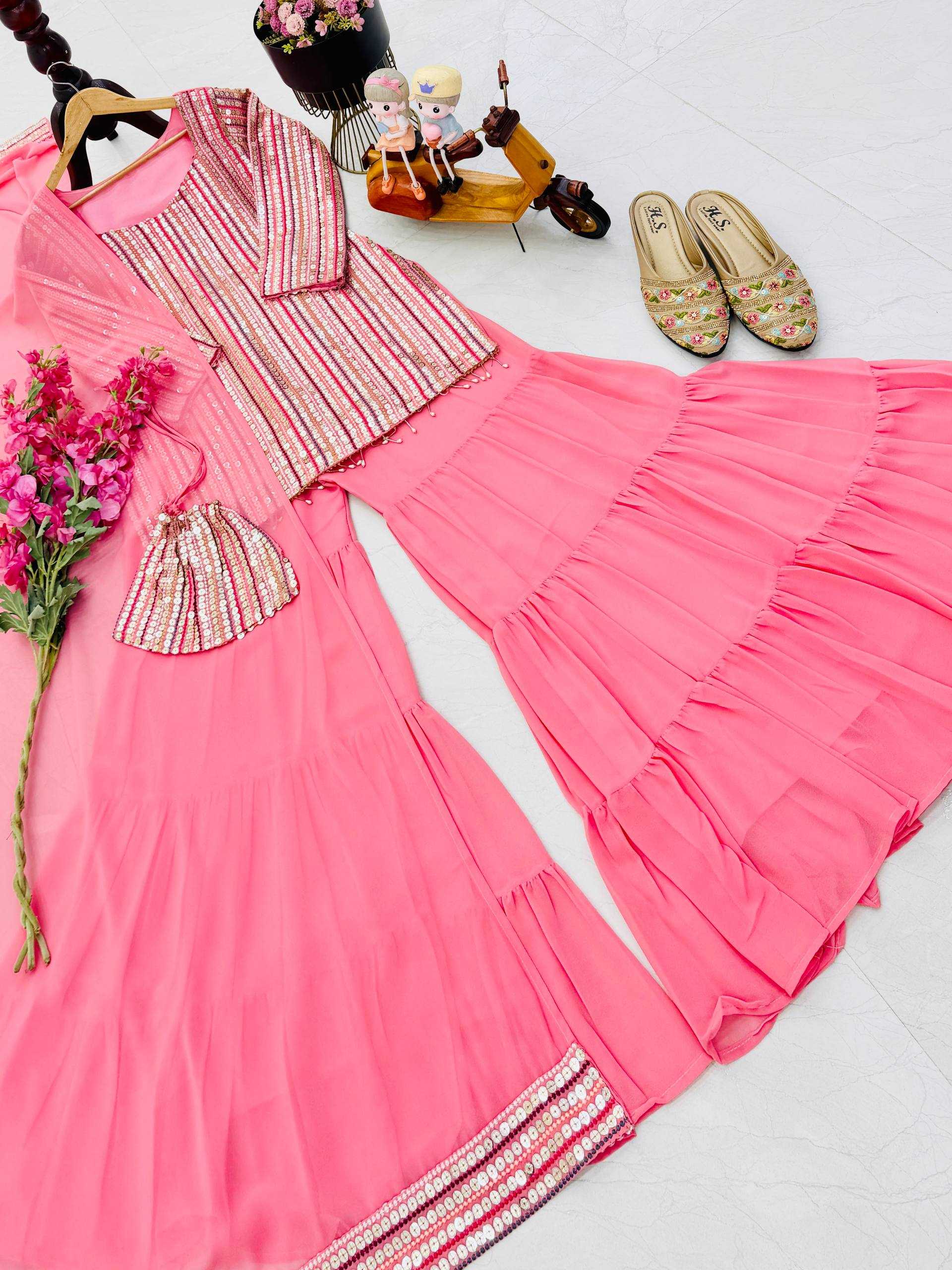 Ynf Faux Georgette KESH158 8004 Kurti Wholesale Kurti Bottom With Dupatta Georgette Kurtis Kurti With Palazzo Manufacturer- Kapda Export