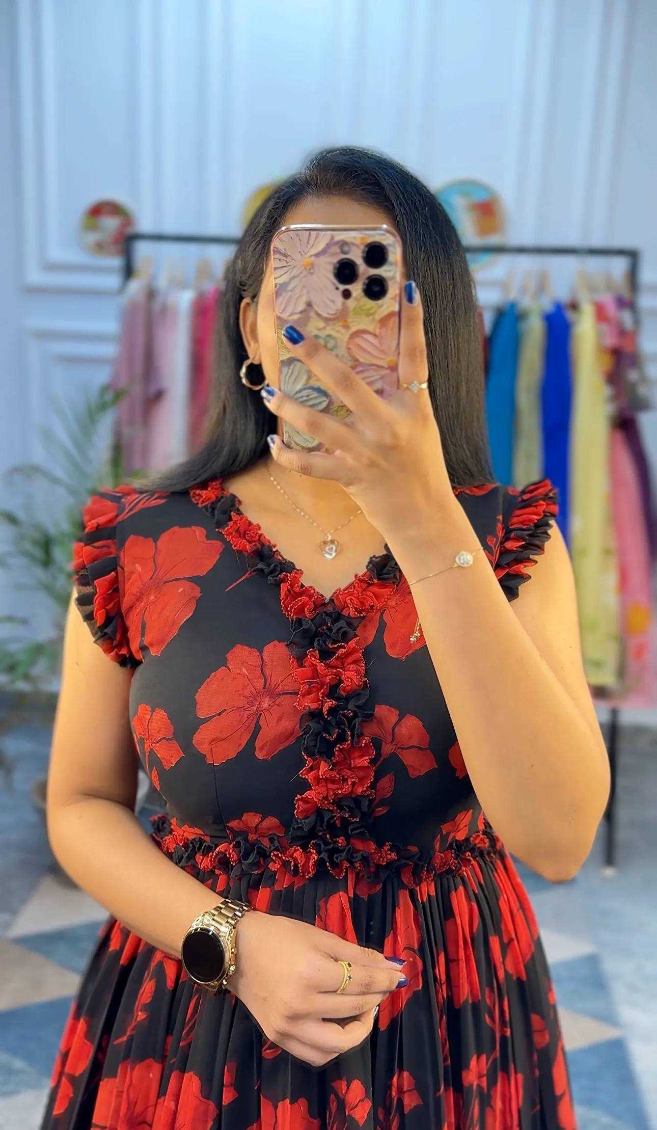 Ynf Faux Georgette KESH210 2439 Suits & Dresses Wholesale Maxi Dresses Party Wear Dresses Silk Dresses Manufacturer- Kapda Export