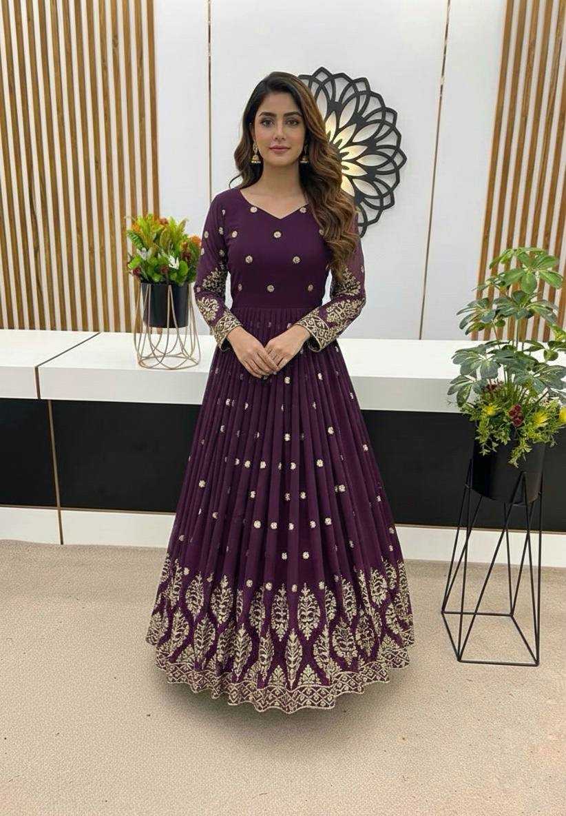 Ynf Faux Georgette KESH499 395 Gowns Wholesale Anarkali Gown Long Gowns Designer Gowns Manufacturer- Kapda Export