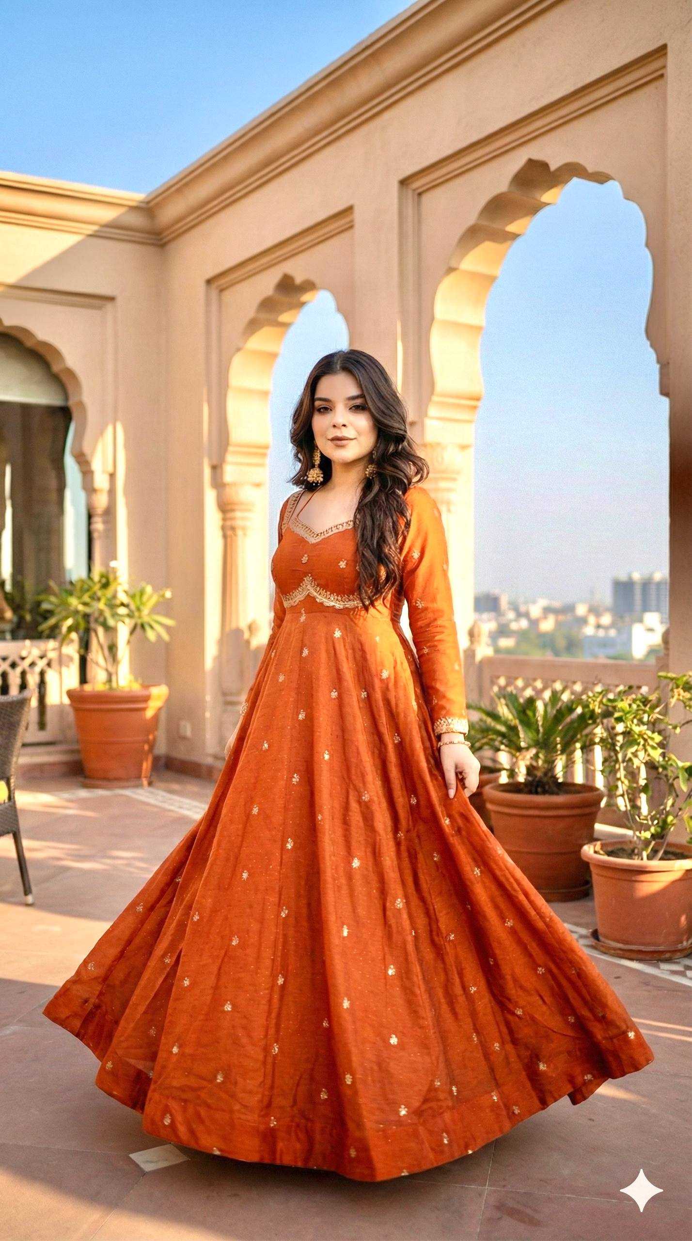 Ynf Faux Georgette KESH513 534 Gowns Wedding Collections Wholesale Georgette Gown Embroidered Gown Lace Gowns Manufacturer- Kapda Export