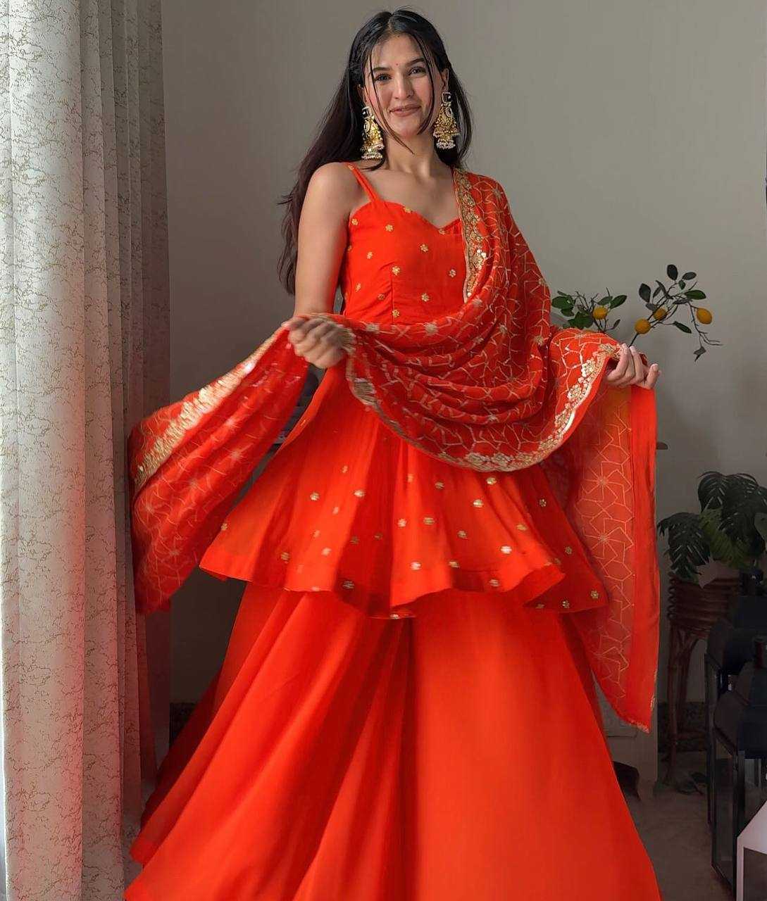 Ynf Faux Georgette RIN133 1540 Kurti Wholesale Party Wear Kurtis Half Sleeve Kurtis Kurti With Palazzo Manufacturer- Kapda Export