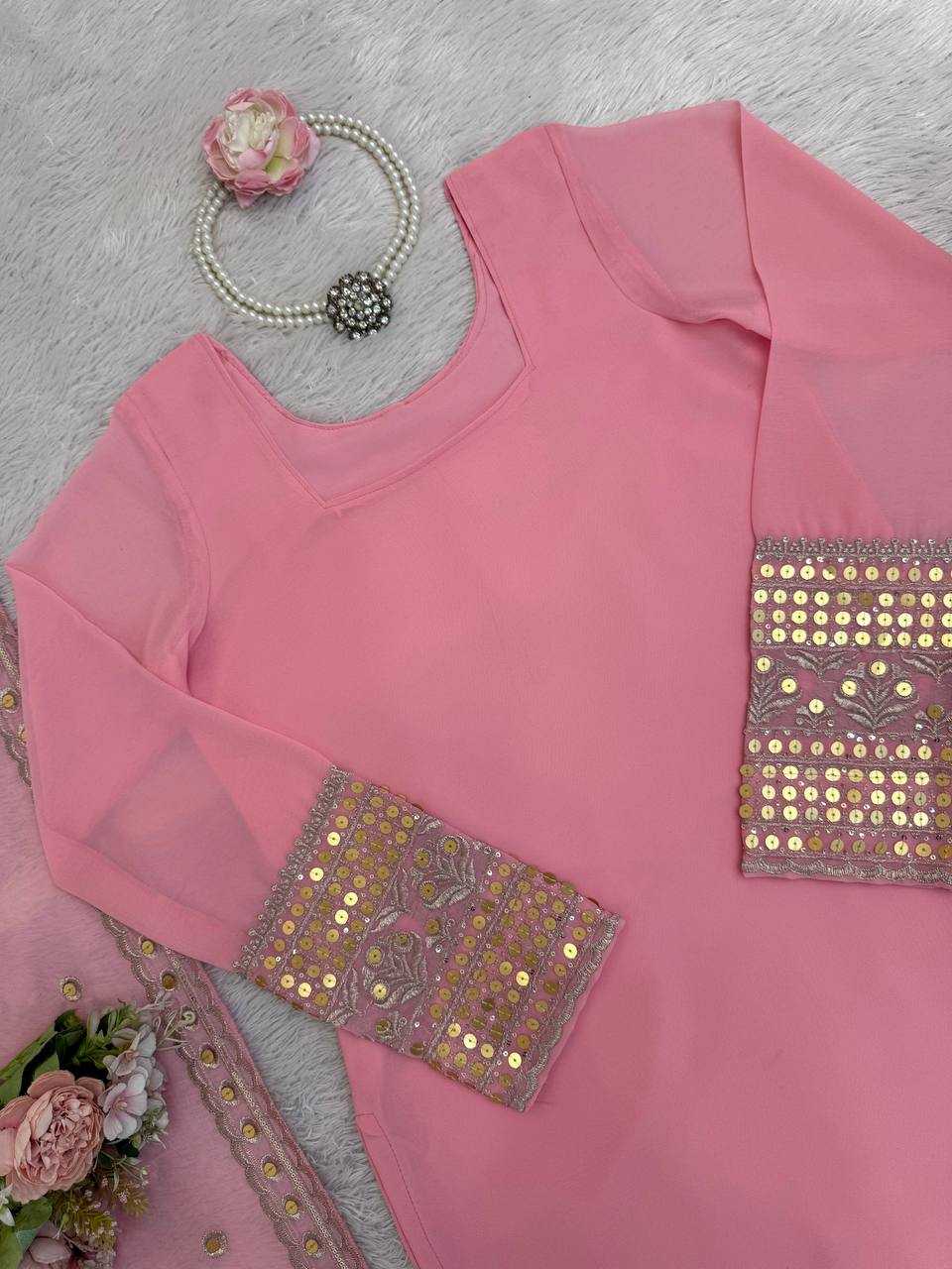 Ynf Faux Georgette RIN162 5962 Suits & Dresses Wholesale Indo Western Dresses Party Wear Dresses Fit And Flare Dresses Manufacturer- Kapda Export