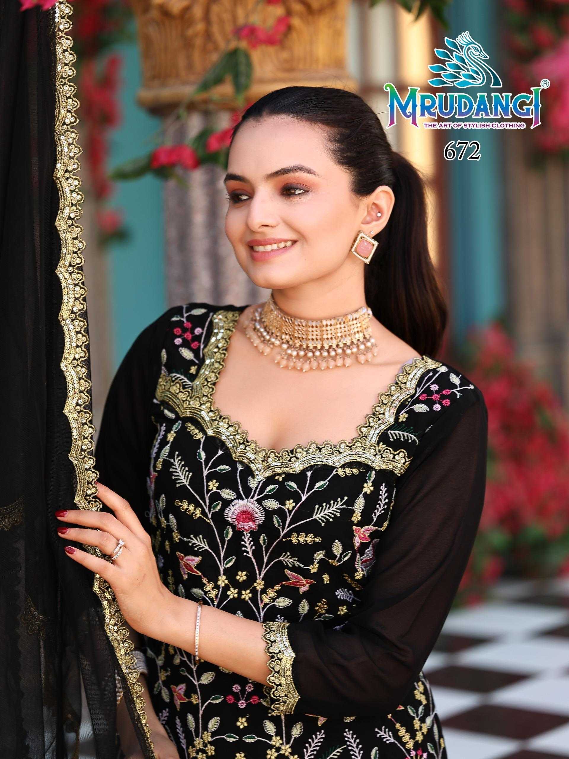 Ynf Georgette KESH481 MRUDANGI PRISHA 687 Suits & Dresses Wholesale Embroidery Suits Wedding Suits Georgette Dresses Manufacturer- Kapda Export