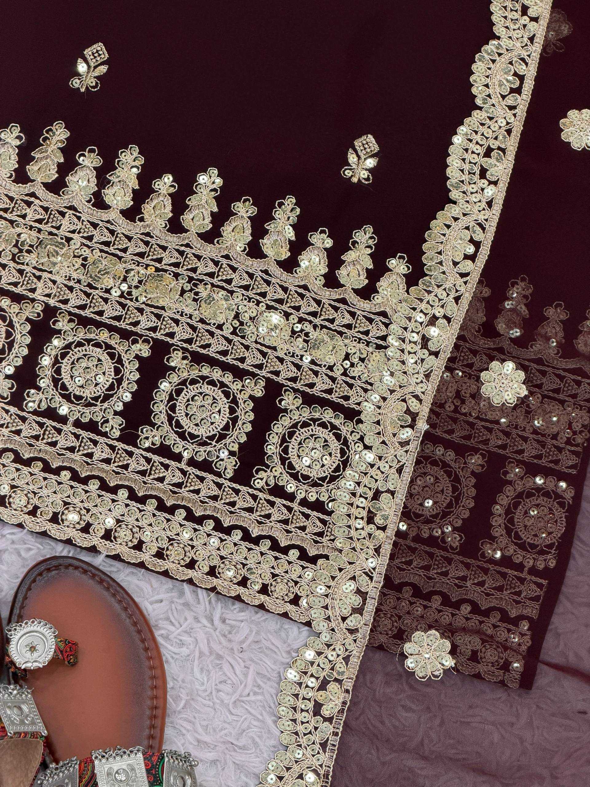 Ynf Georgette KESH499 3156 Suits & Dresses Wholesale Embroidery Suits Georgette Suit Long Kurti Suits Manufacturer- Kapda Export