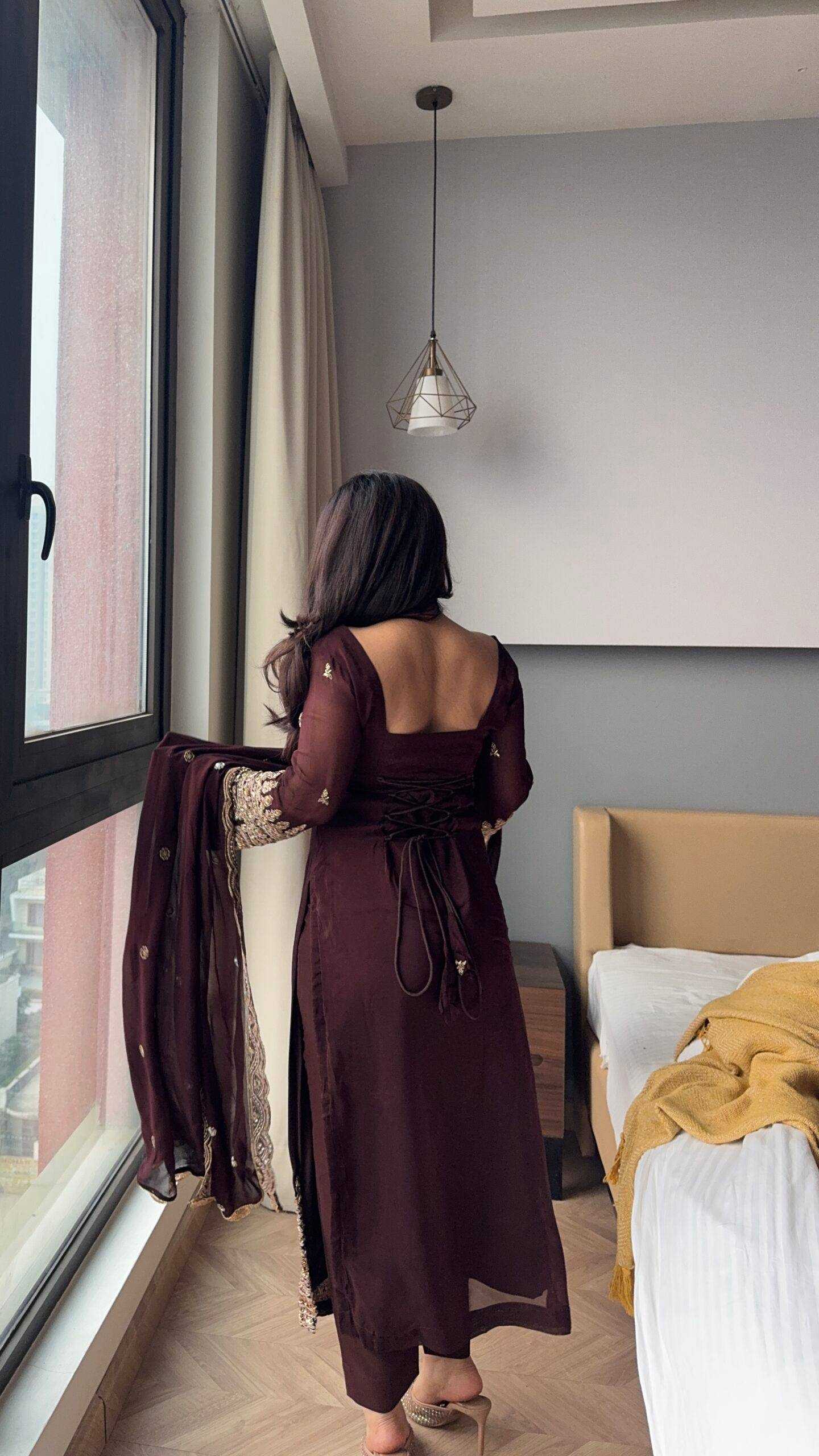 Ynf Georgette KESH499 3156 Suits & Dresses Wholesale Embroidery Suits Georgette Suit Long Kurti Suits Manufacturer- Kapda Export