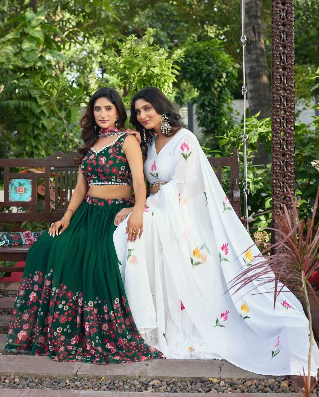 Ynf Georgette KESH522 102 Lehengas Wholesale Georgette Lehenga Crop Top lehenga White Lehenga Manufacturer- Kapda Export