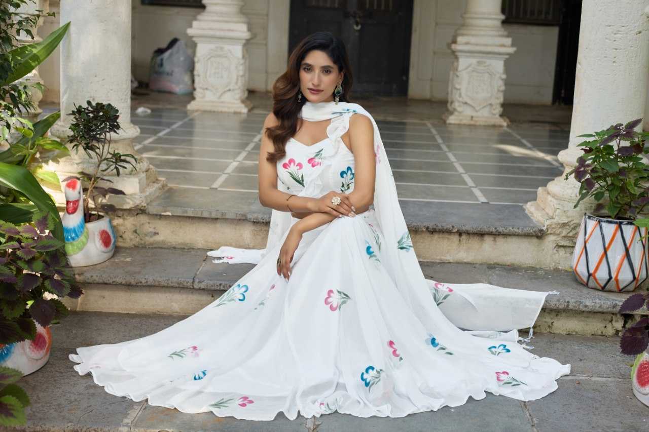 Ynf Georgette KESH522 104 Lehengas Wholesale Fancy Lehenga Crop Top lehenga White Lehenga Manufacturer- Kapda Export