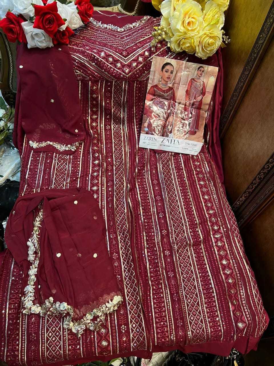 Ynf Georgette KESH530 ZAHA ZARIN Kurti Wholesale Festive Kurtis Party Wear Kurtis Party Wear Gown Style Kurtis Manufacturer- Kapda Export