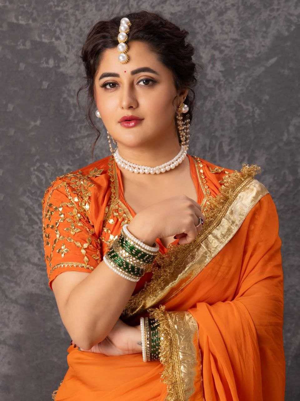 Ynf Georgette KESH538 1217 Sarees Bollywood Collections Wholesale Georgette Sarees Gota Patti Sarees Rashami Desai Collections Manufacturer- Kapda Export