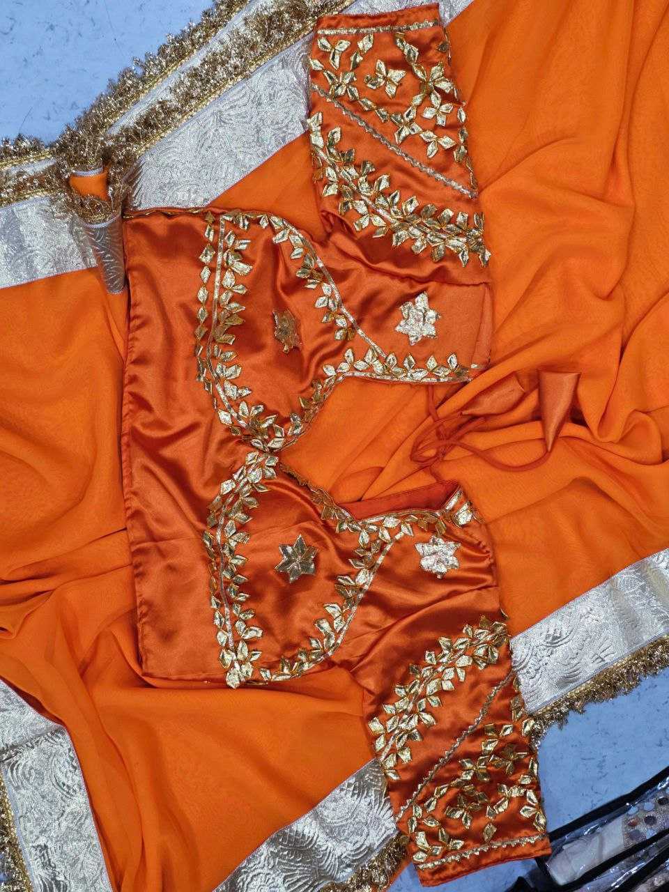 Ynf Georgette KESH538 1217 Sarees Bollywood Collections Wholesale Georgette Sarees Gota Patti Sarees Rashami Desai Collections Manufacturer- Kapda Export