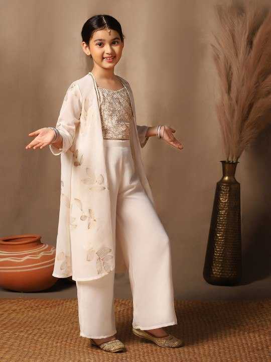 Ynf Georgette KESH642 027 Kids Wear Festive Collections Wholesale Kids Festive Wear Girls Ethnic Wear Kids Party Wear Ethnic Manufacturer- Kapda Export