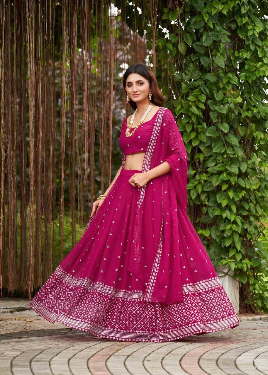 Ynf Georgette KESH643 010300 Lehengas Wholesale Embroidered Lehenga Floral Lehenga Sequins Lehenga Manufacturer- Kapda Export