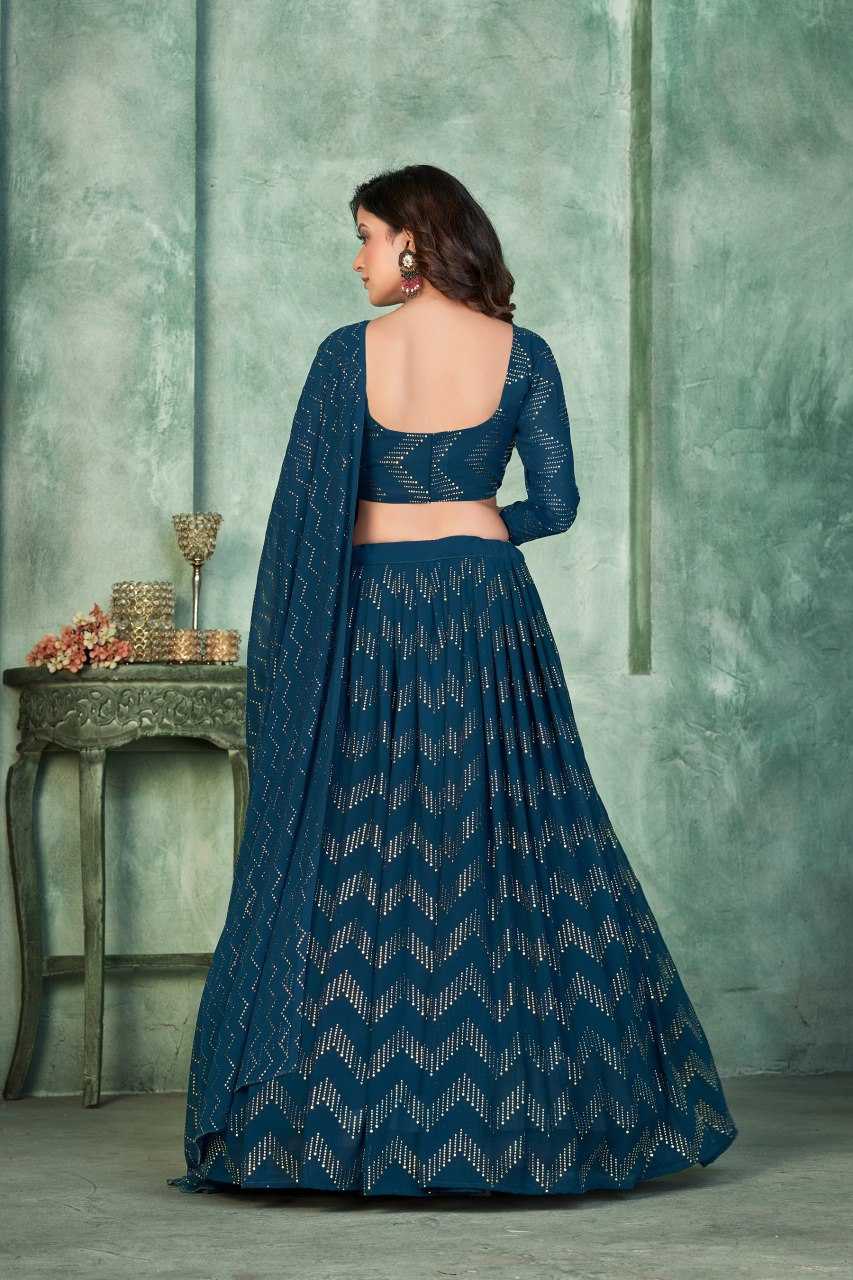 Ynf Georgette KESH643 1010290 Lehengas Wholesale Embroidered Lehenga Floral Lehenga Sequins Lehenga Manufacturer- Kapda Export