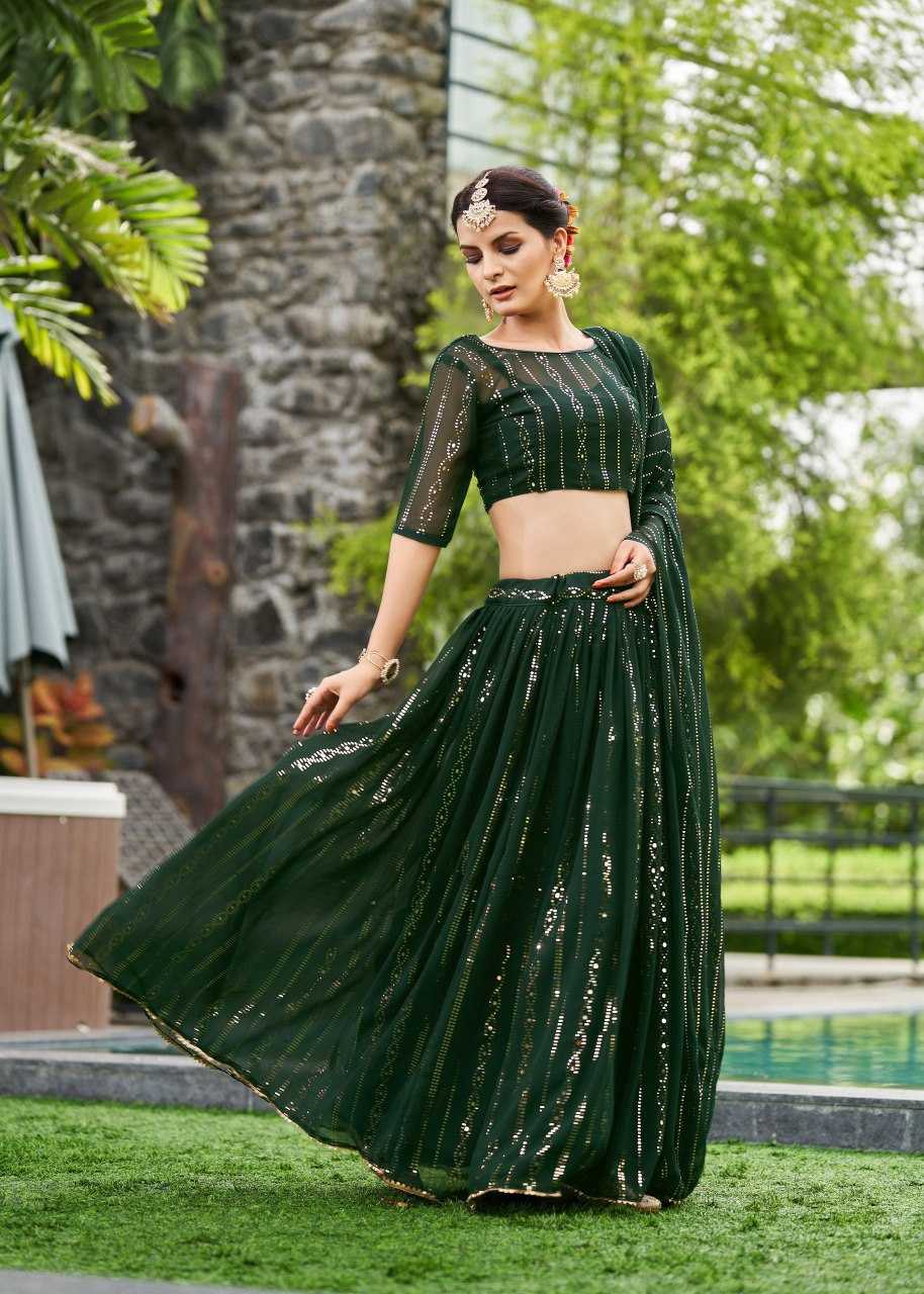 Ynf Georgette KESH643 1010298 Lehengas Wholesale Fancy Lehenga Embroidered Lehenga Lehenga For Mehndi Sequins Lehenga Manufacturer- Kapda Export