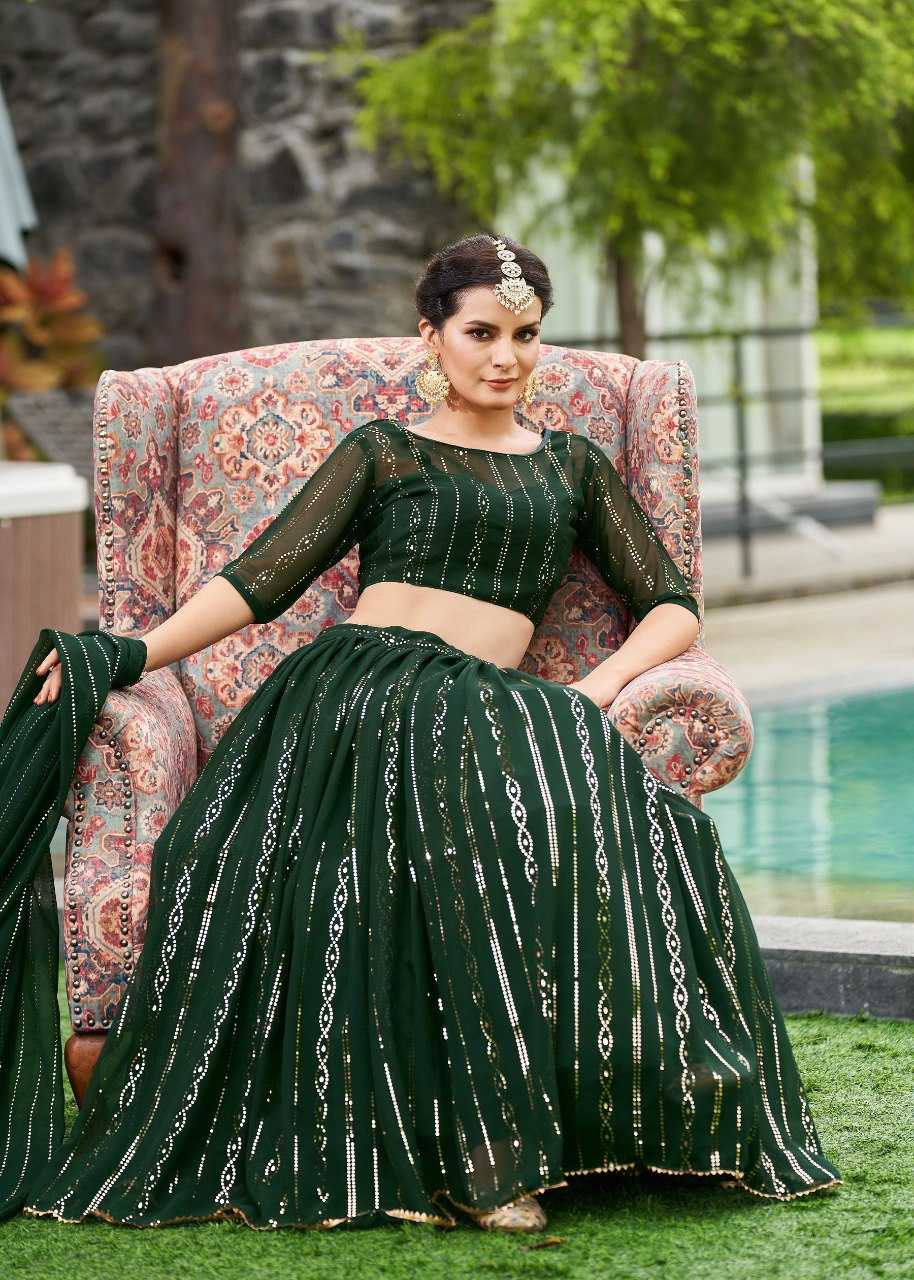 Ynf Georgette KESH643 1010298 Lehengas Wholesale Fancy Lehenga Embroidered Lehenga Lehenga For Mehndi Sequins Lehenga Manufacturer- Kapda Export