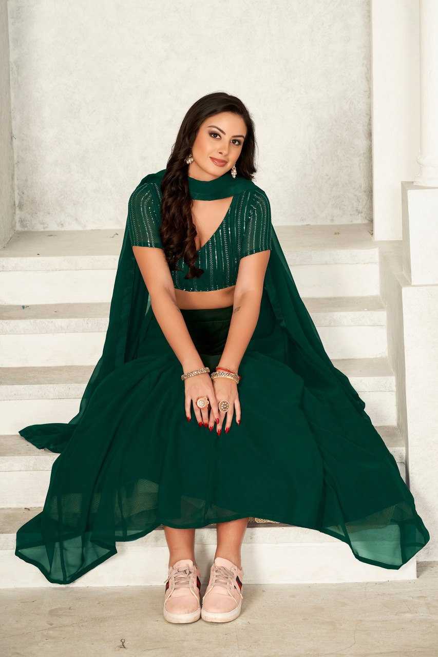 Ynf Georgette KESH643 1010312 Lehengas Wholesale Fancy Lehenga Embroidered Lehenga Lehenga For Mehndi Manufacturer- Kapda Export