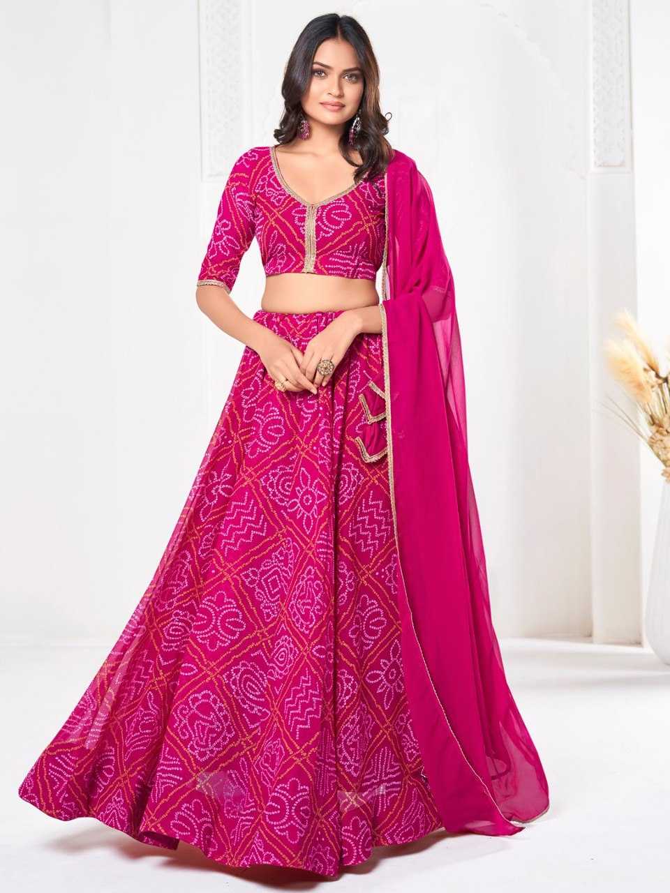 Ynf Georgette KESH643 1010330 Lehengas Wholesale Fancy Lehenga Printed Lehenga Simple Lehenga Manufacturer- Kapda Export