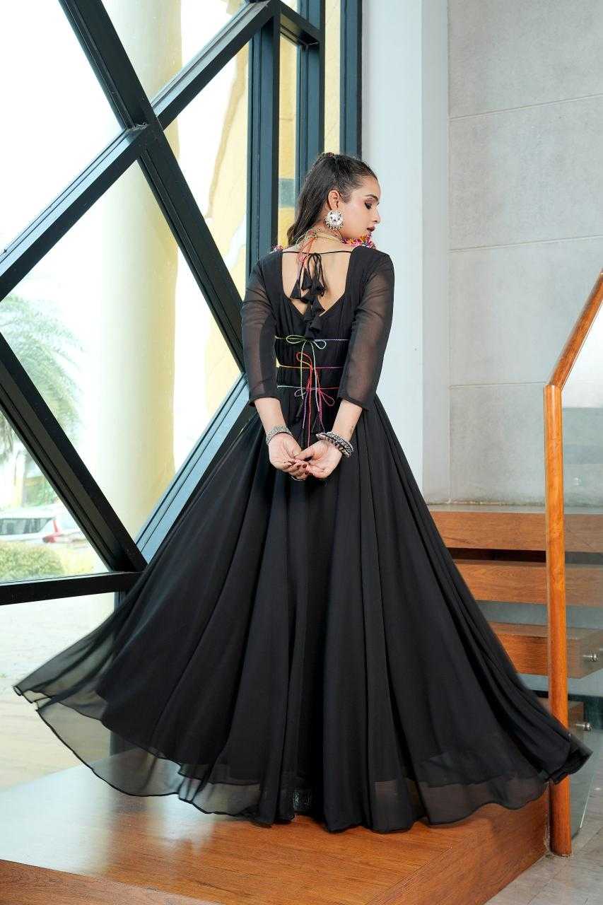 Ynf Georgette KESH643 48 Gowns Festive Collections Wholesale Fancy Gowns Georgette Gown Navratri Dresses Manufacturer- Kapda Export