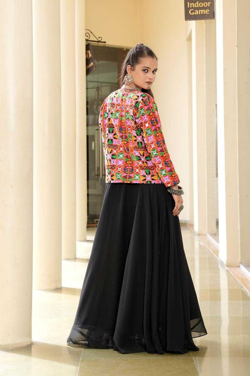 Ynf Georgette KESH643 49 Gowns Festive Collections Wholesale Designer Gowns Indo-Western Gown With Jacket Navratri Dresses Manufacturer- Kapda Export