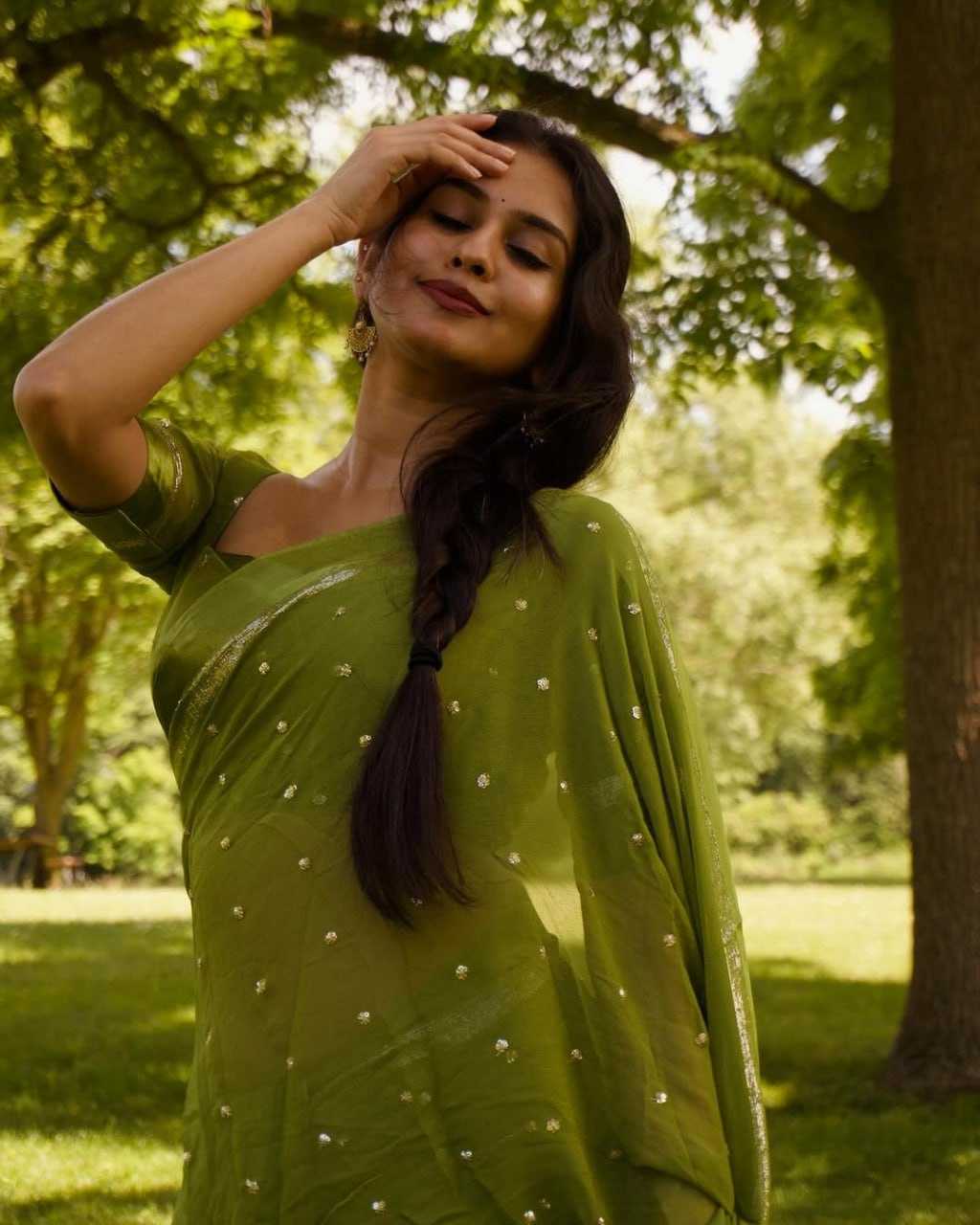 Ynf Georgette KESH668 060 Sarees Wholesale Fancy Sarees Georgette Sarees Ladies Sarees Manufacturer- Kapda Export