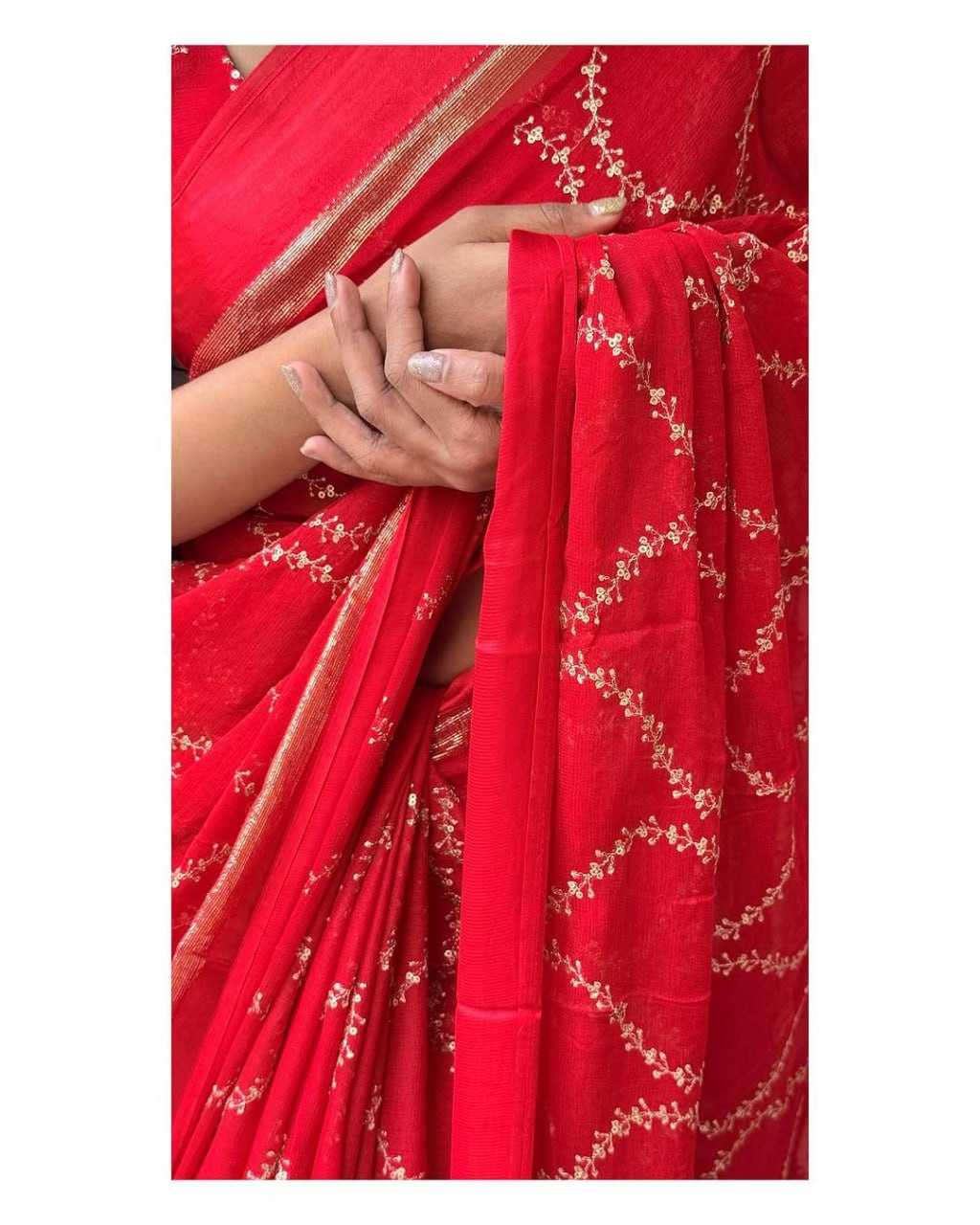 Ynf Georgette KESH668 061 Sarees Wholesale Fancy Sarees Georgette Sarees Ladies Sarees Manufacturer- Kapda Export
