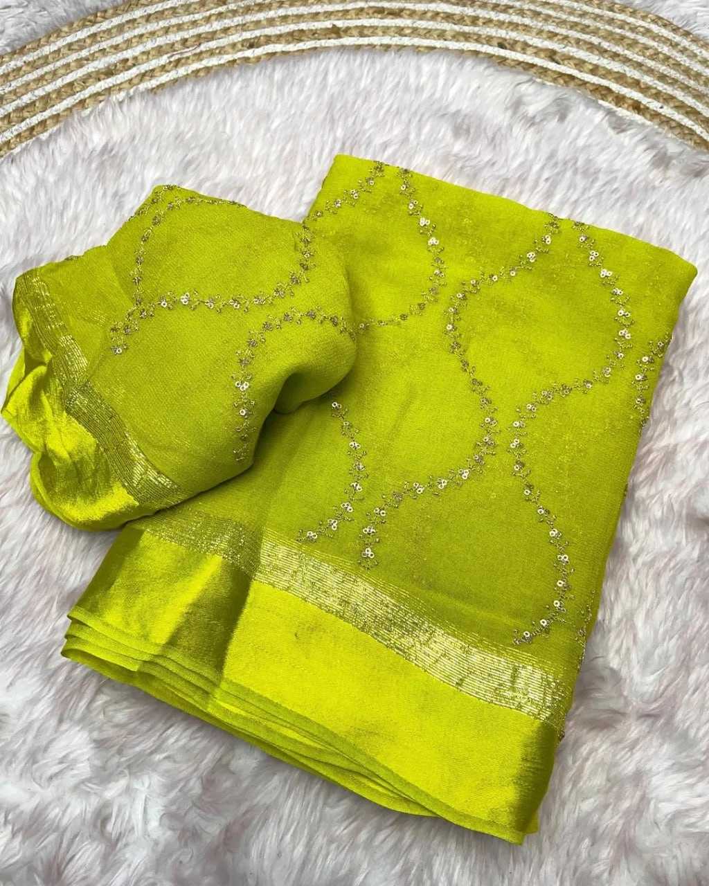 Ynf Georgette KESH668 061 Sarees Wholesale Fancy Sarees Georgette Sarees Ladies Sarees Manufacturer- Kapda Export