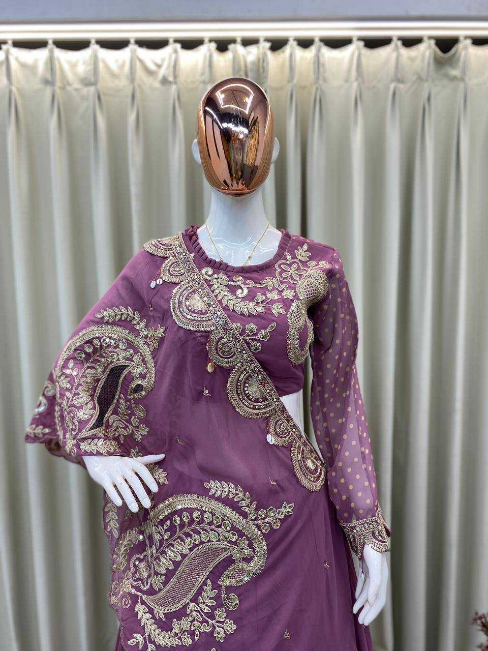 Ynf Georgette KESH678 400 Lehengas Festive Collections Wholesale Embroidered Lehenga Heavy Lehenga Eid Collections Manufacturer- Kapda Export