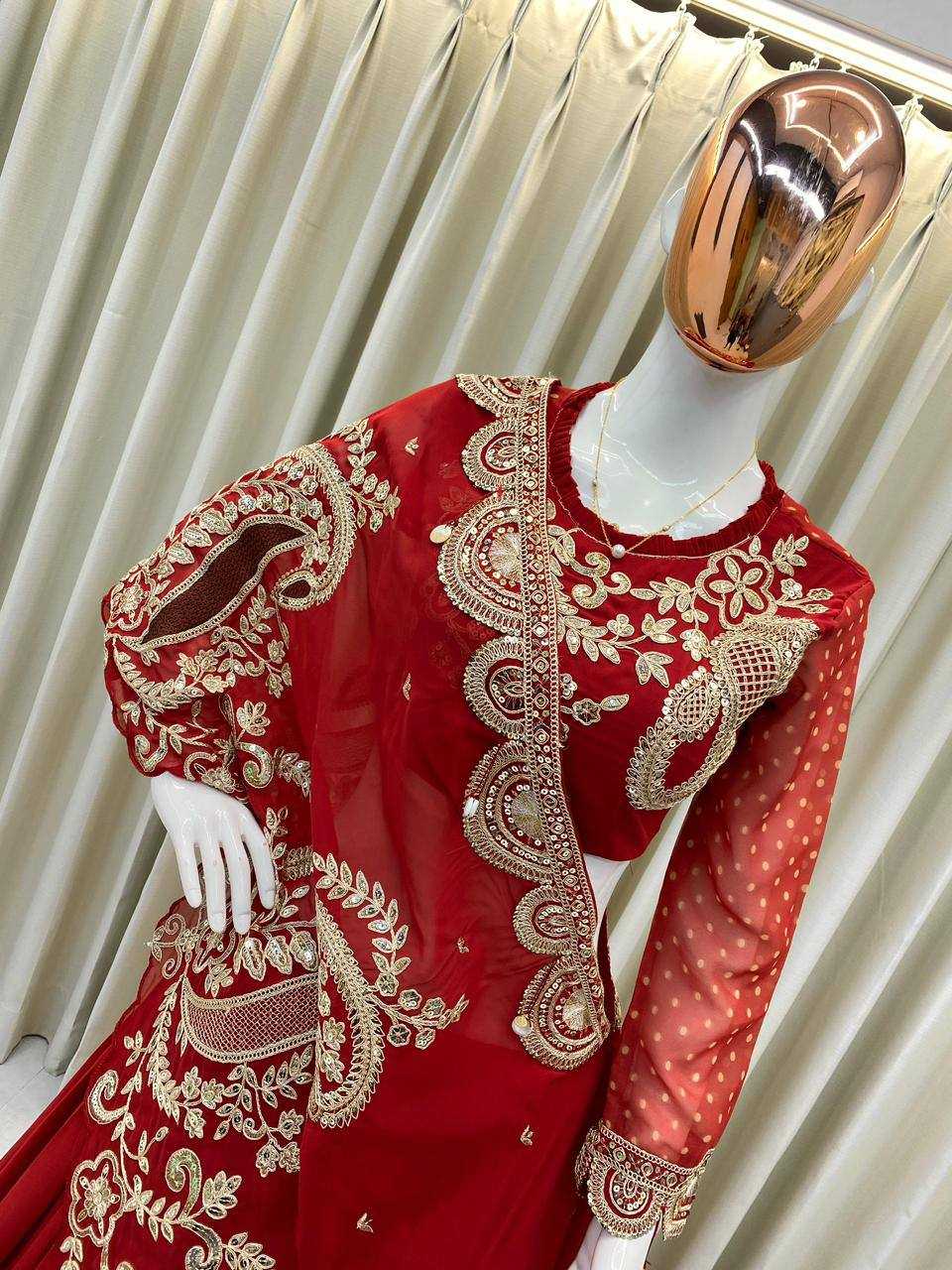 Ynf Georgette KESH678 400 Lehengas Festive Collections Wholesale Embroidered Lehenga Heavy Lehenga Eid Collections Manufacturer- Kapda Export