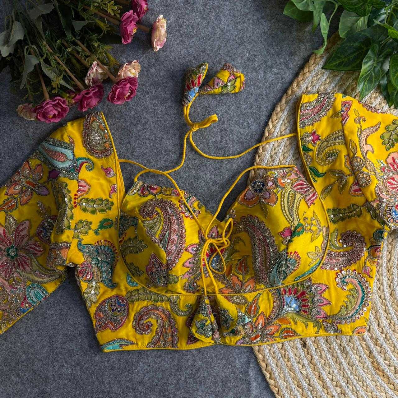 Ynf Heavy Crepe RIN235 Kaveri Readymade Blouses Festive Collections Wholesale Printed Blouse Party Wear Blouse Navratri Blouses Manufacturer- Kapda Export