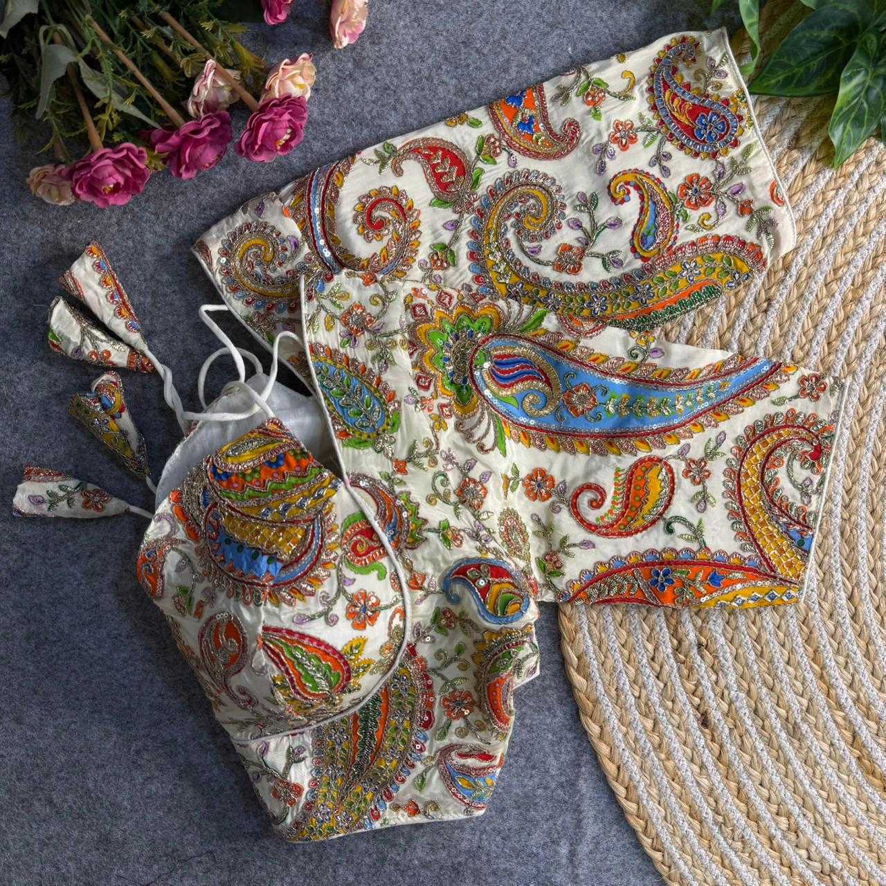 Ynf Heavy Crepe RIN235 Kaveri Readymade Blouses Festive Collections Wholesale Printed Blouse Party Wear Blouse Navratri Blouses Manufacturer- Kapda Export