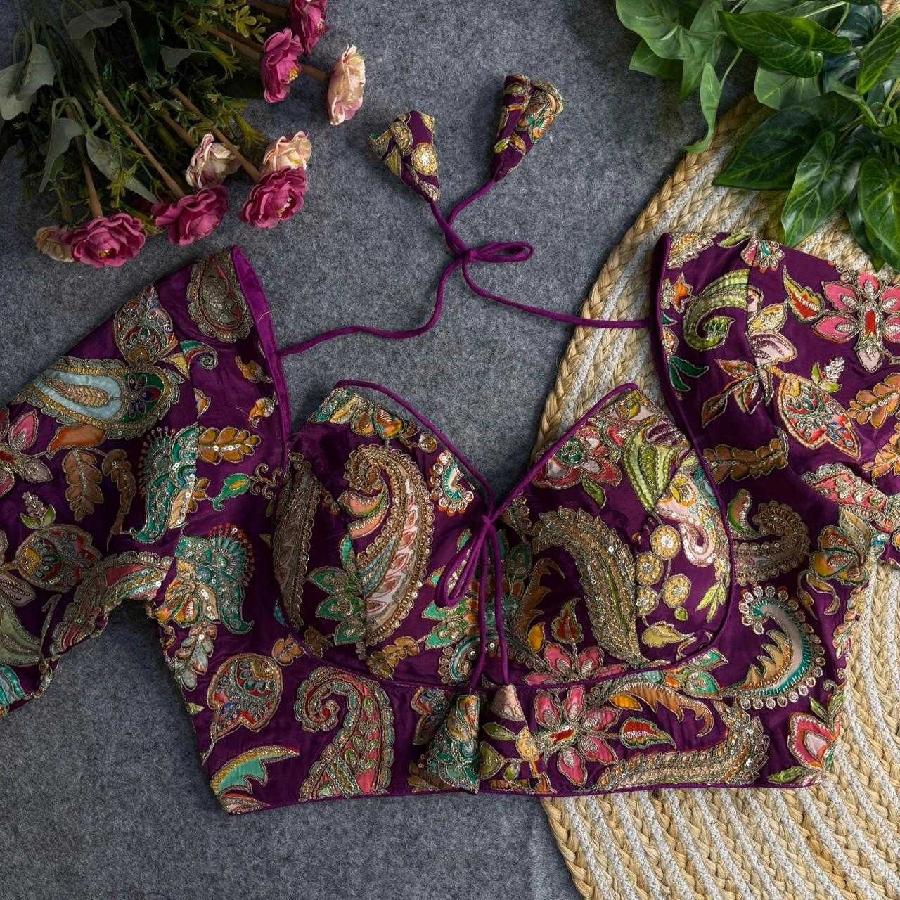 Ynf Heavy Crepe RIN235 Kaveri Readymade Blouses Festive Collections Wholesale Printed Blouse Party Wear Blouse Navratri Blouses Manufacturer- Kapda Export