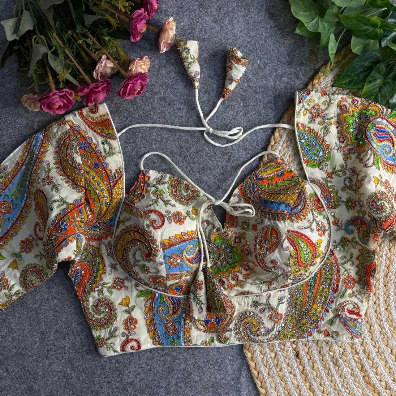 Ynf Heavy Crepe RIN235 Kaveri Readymade Blouses Festive Collections Wholesale Printed Blouse Party Wear Blouse Navratri Blouses Manufacturer- Kapda Export