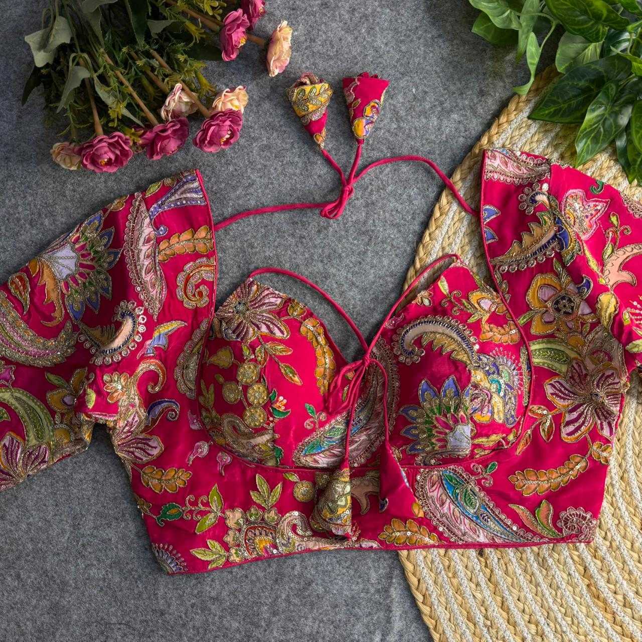 Ynf Heavy Crepe RIN235 Kaveri Readymade Blouses Festive Collections Wholesale Printed Blouse Party Wear Blouse Navratri Blouses Manufacturer- Kapda Export