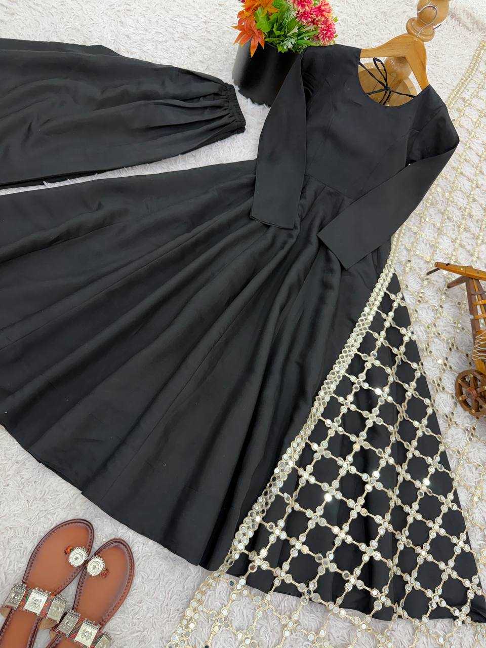 Ynf Heavy Roman Silk KESH499 036 Gowns Festive Collections Wholesale Silk Gowns Gown With Dupatta Full Sleeve Gowns Manufacturer- Kapda Export