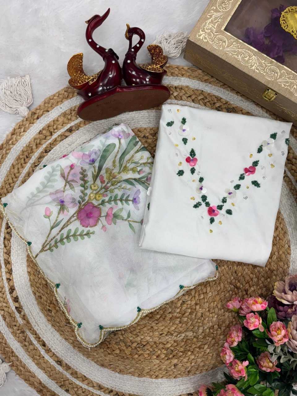 Ynf Heavy Soft KESH651 Kaira Sarees Wholesale Sequence Sarees Hand Work Sarees Heavy Sarees Manufacturer- Kapda Export