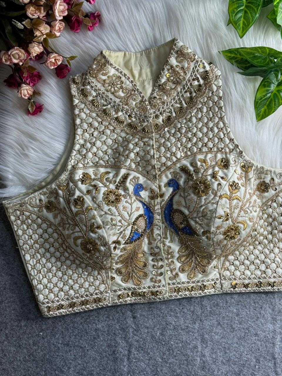 Ynf Italian Silk KESH111 Italian Readymade Blouses Festive Collections Wholesale Sleeveless Blouse Silk Blouse Navratri Blouses Manufacturer- Kapda Export