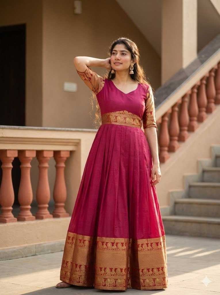 Ynf Jacquard KESH616 187 Gowns Festive Collections Wholesale Fancy Gowns Silk Gowns Lace Gowns Manufacturer- Kapda Export