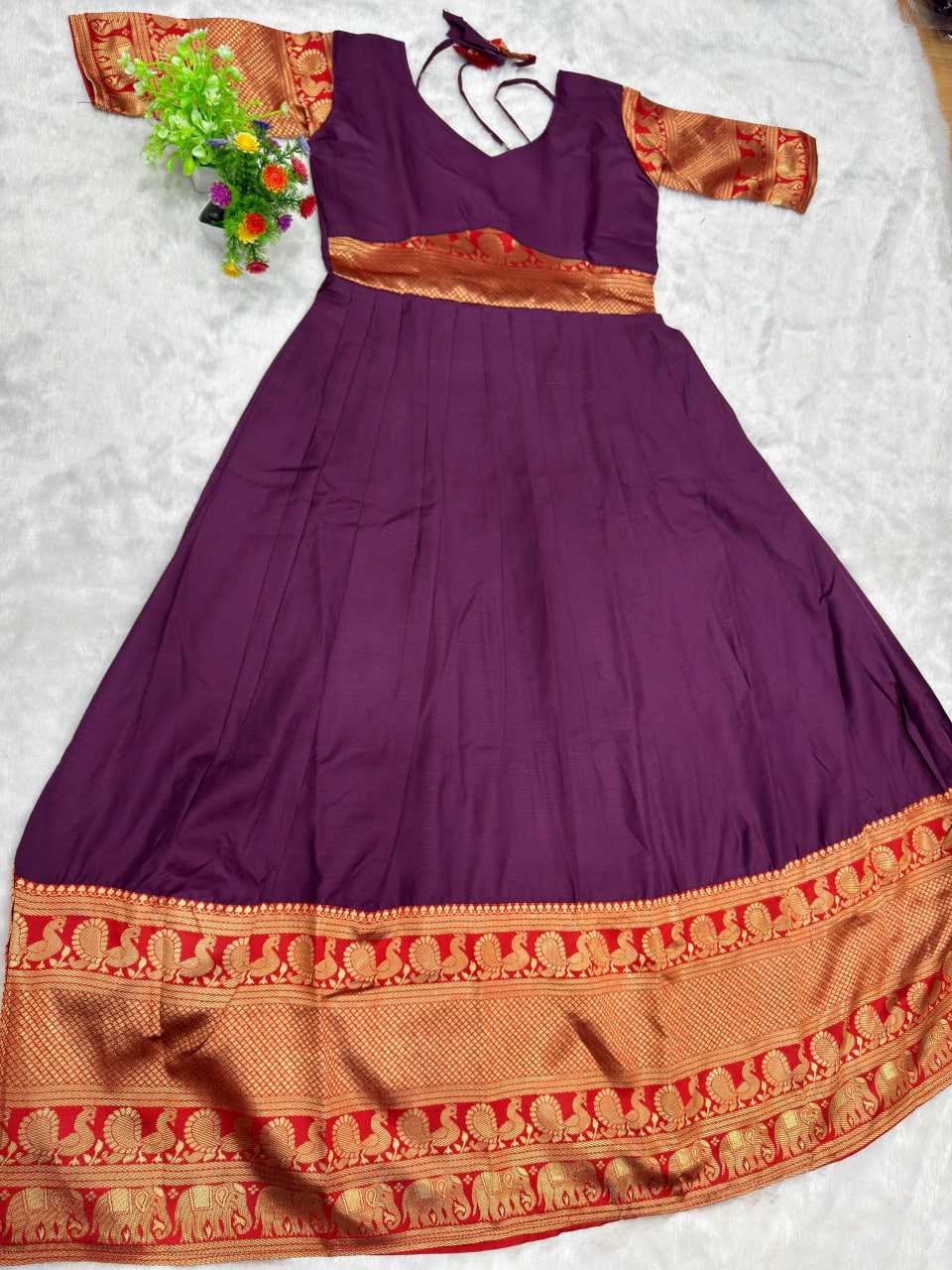 Ynf Jacquard KESH616 187 Gowns Festive Collections Wholesale Fancy Gowns Silk Gowns Lace Gowns Manufacturer- Kapda Export