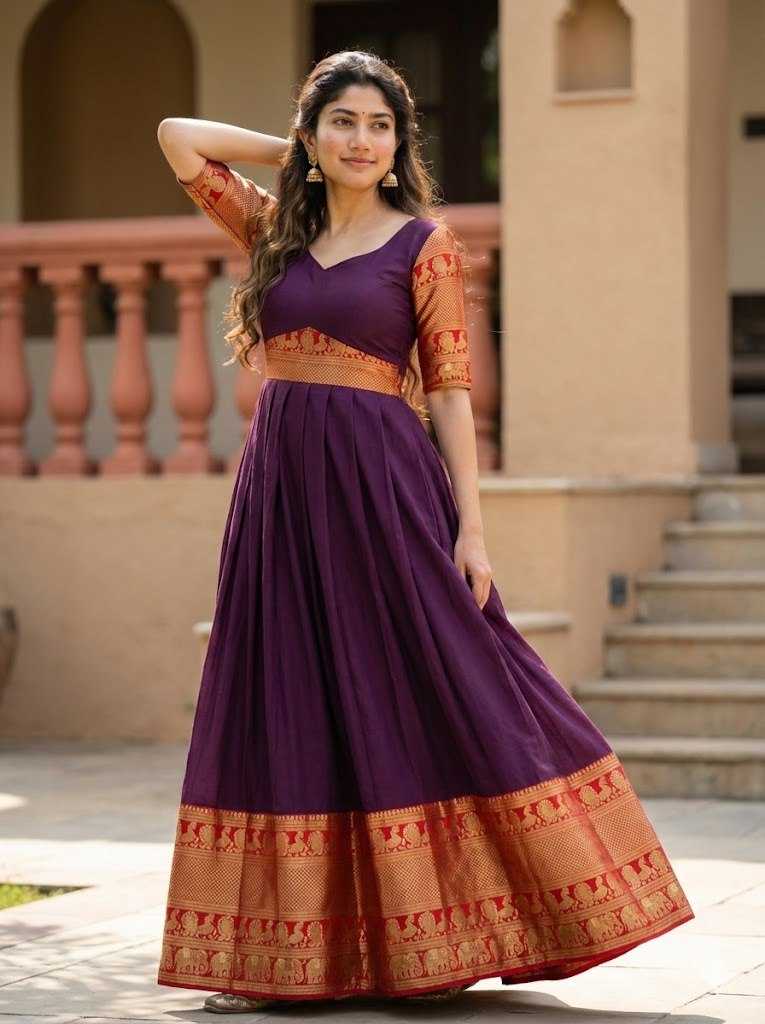 Ynf Jacquard KESH616 187 Gowns Festive Collections Wholesale Fancy Gowns Silk Gowns Lace Gowns Manufacturer- Kapda Export